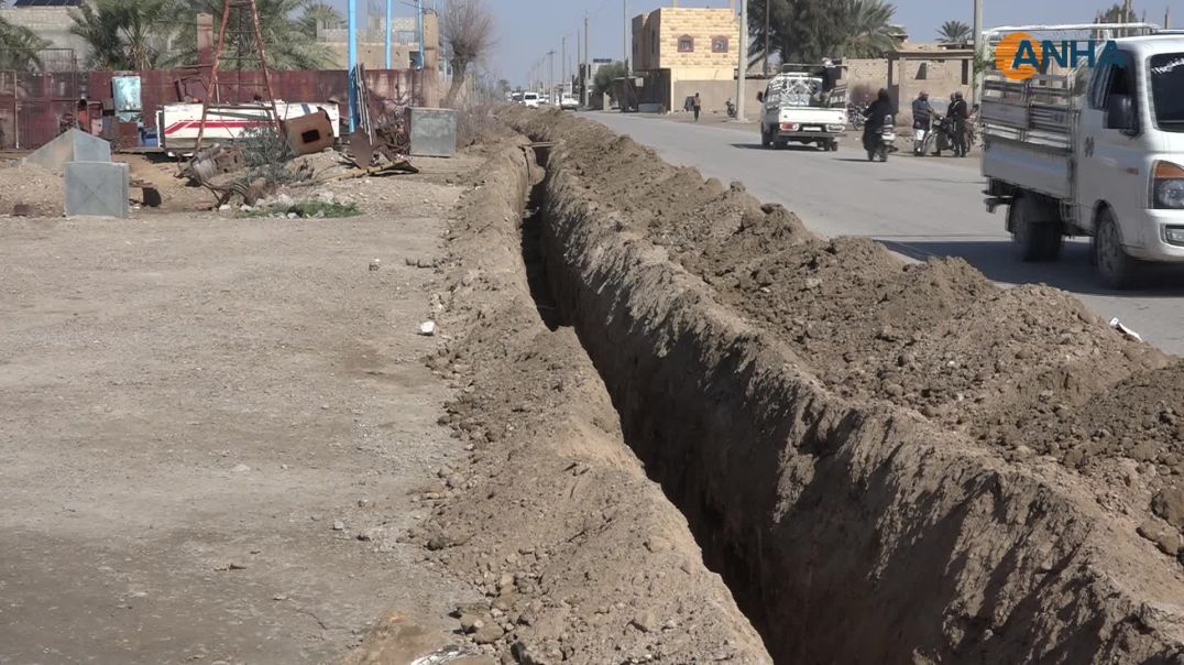 استبدال شبكات مياه الشرب في بلدة الشعفة بريف دير الزور الشرقي