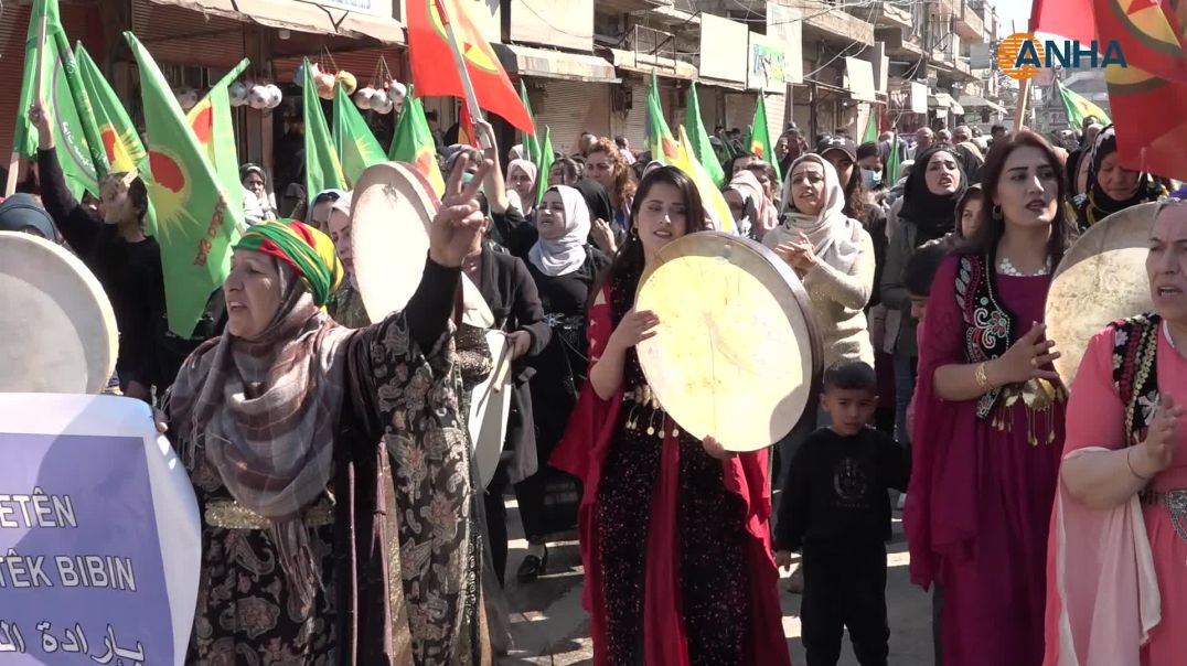 5 مسيرات في مقاطعة الجزيرة بمناسبة 8 آذار- تربه يبيه