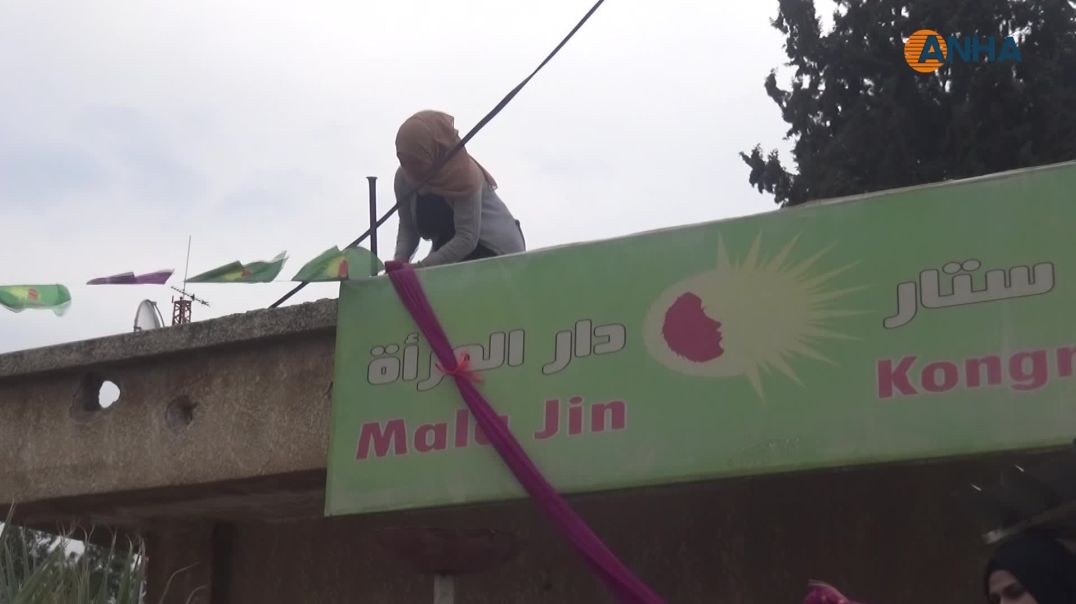 تزيين شوارع ناحية جل آغا لاستقبال اليوم العالمي للمرأة