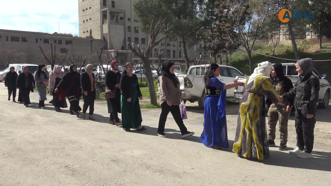 تجمع نساء زنوبيا يقدم التهاني بقدوم 8 آذار ومسيرة في الحسكة - منبج