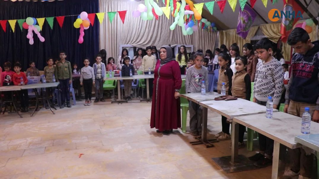 احتفالية لأطفال الشهداء في حلب بمناسبة ميلاد القائد عبد الله أوجلان