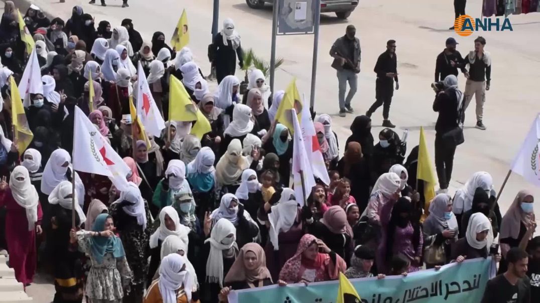 فعاليات منددة بهجمات الاحتلال التركي على مناطق الدفاع مديا-الحسكة