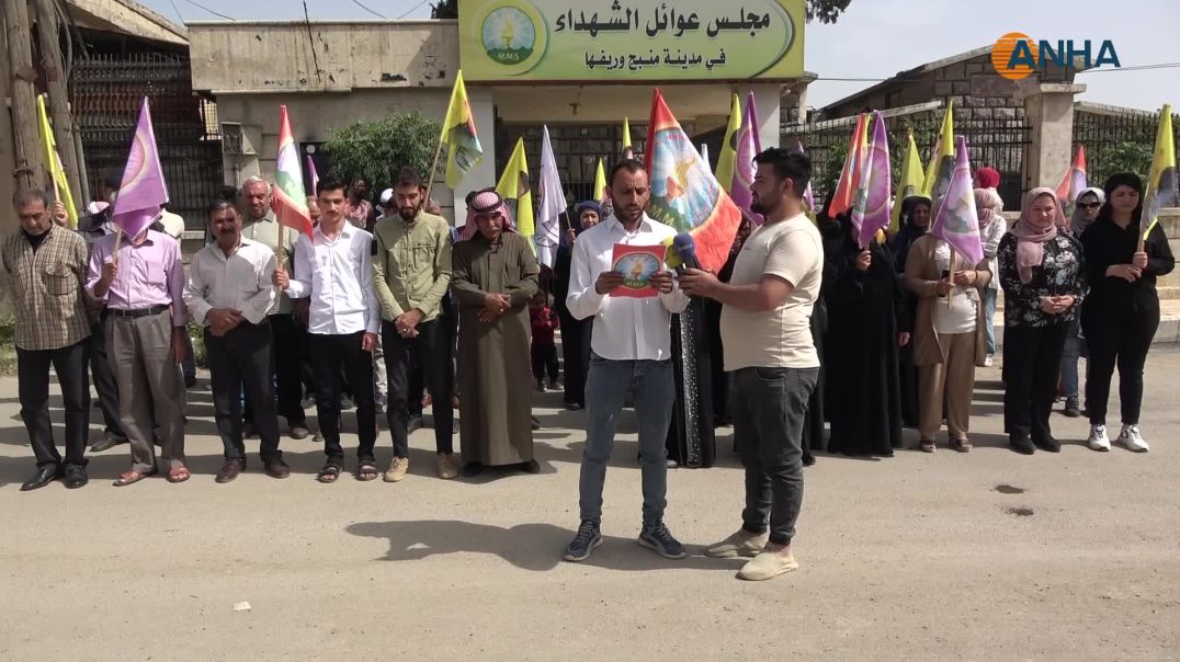 التنديد بالهجمات التركية على الكريلا مستمر لليوم الثاني في إقليم شمال وشرق سوريا-منبج