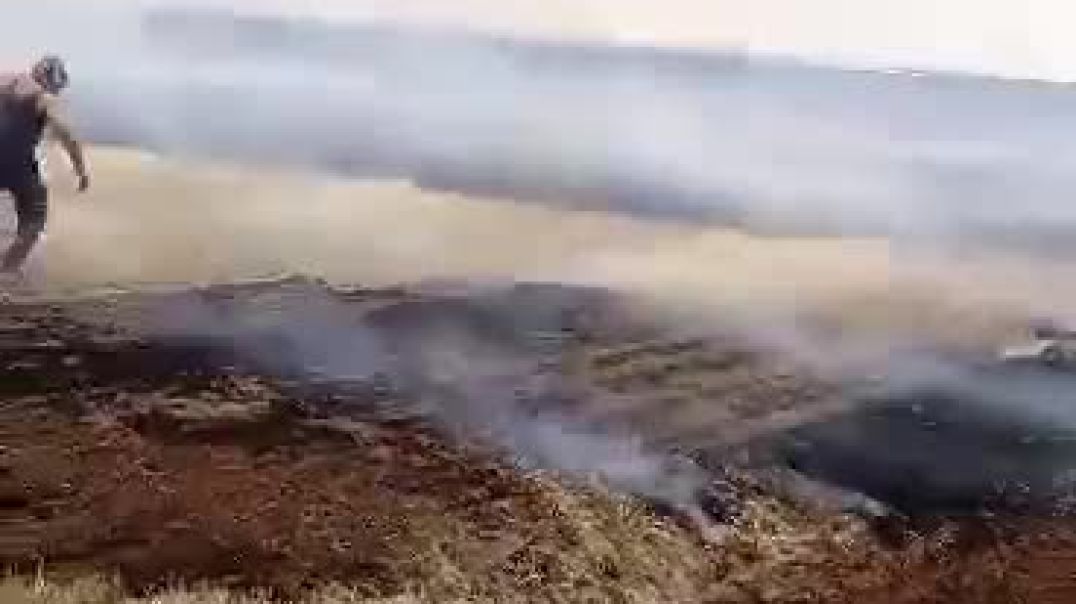 Li gundekî Tirbespiyê agir bi zeviyê ceh ket