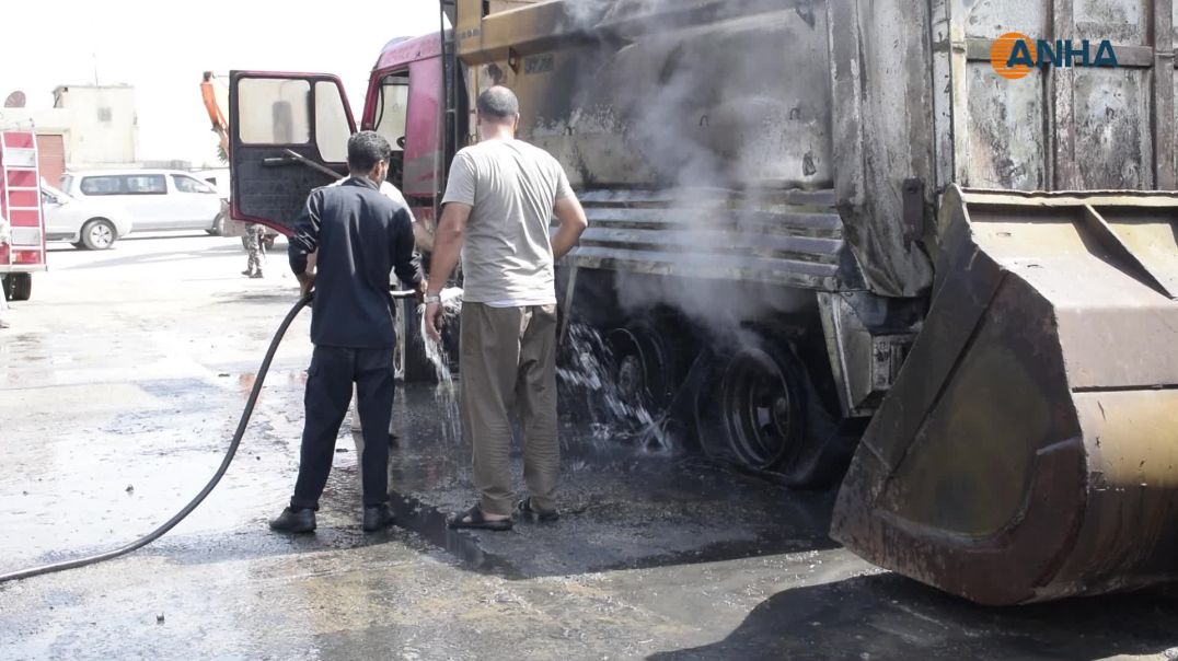 اندلاع حريق في محطة وقود بمدينة قامشلو