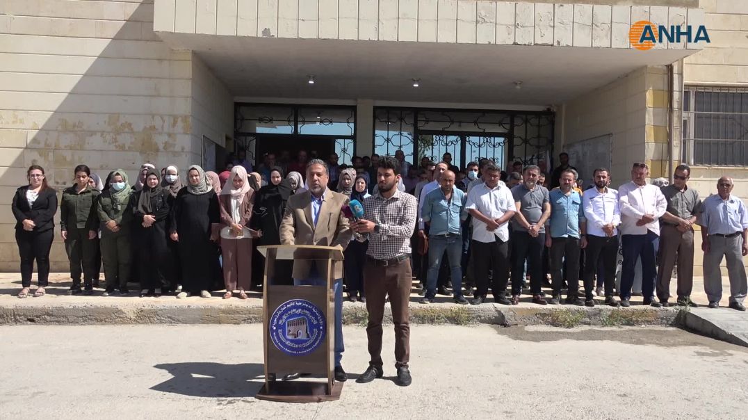 غضب شعبي اتجاه هجمات دولة الاحتلال التركي على إقليم شمال وشرق سوريا -الرقة