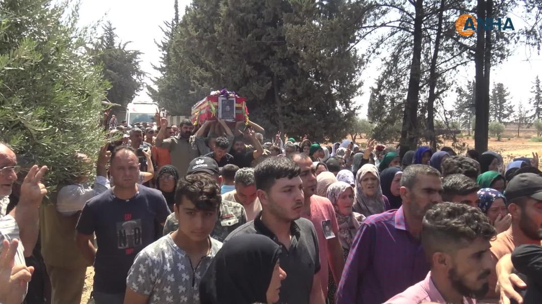 تشييع جثمان مقاتل قوات تحرير عفرين في الشهباء