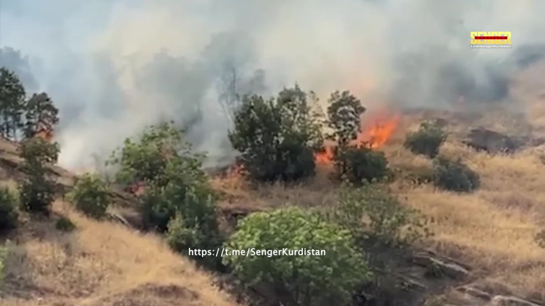 Di encama bombebarana balafiran de gundên Amêdîyê şewat derket