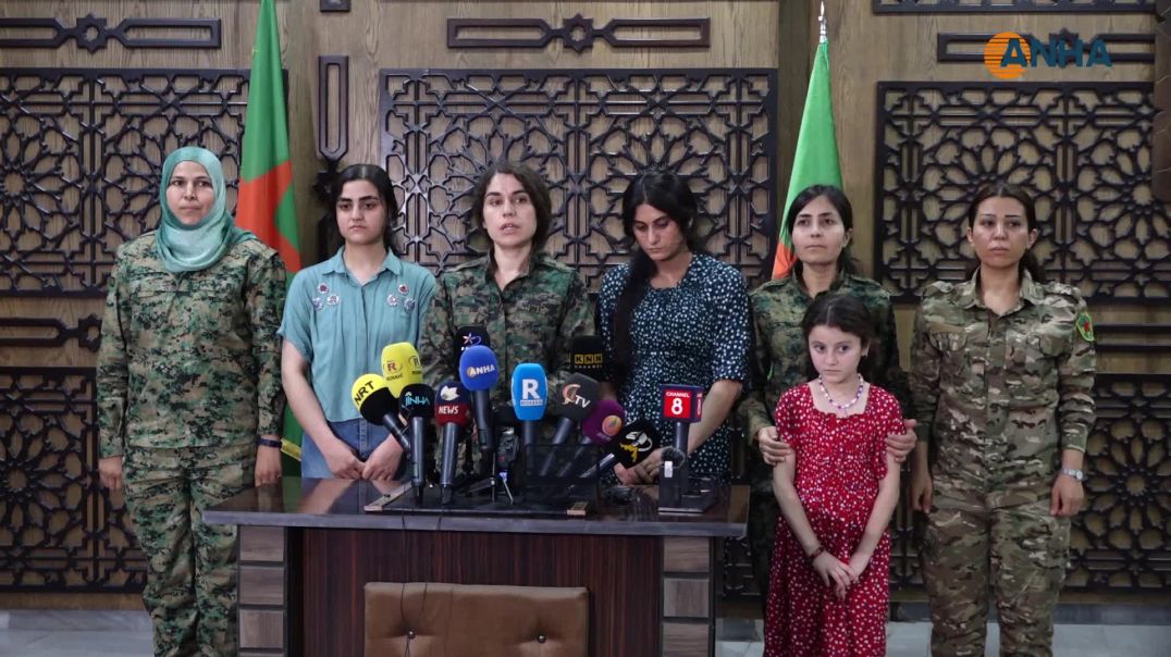 خلال مؤتمر صحفي YPJ تعاهد على حماية جميع النساء