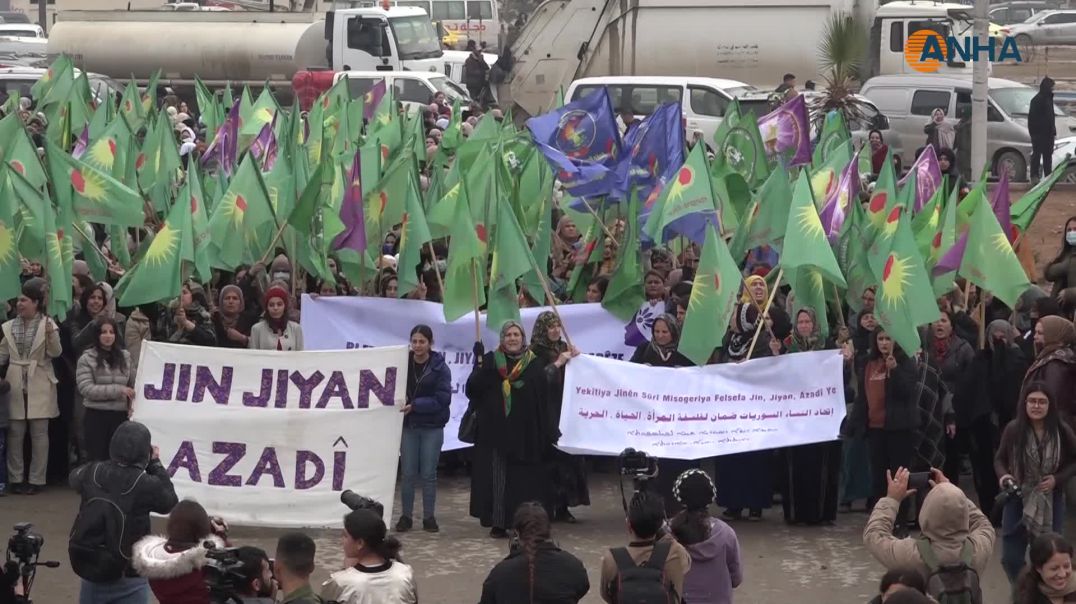 ⁣⁣مسيرة نسائية حاشدة في الحسكة دعماً لـ YPJ وتأكيداً على دور السوريات في صنع القرار