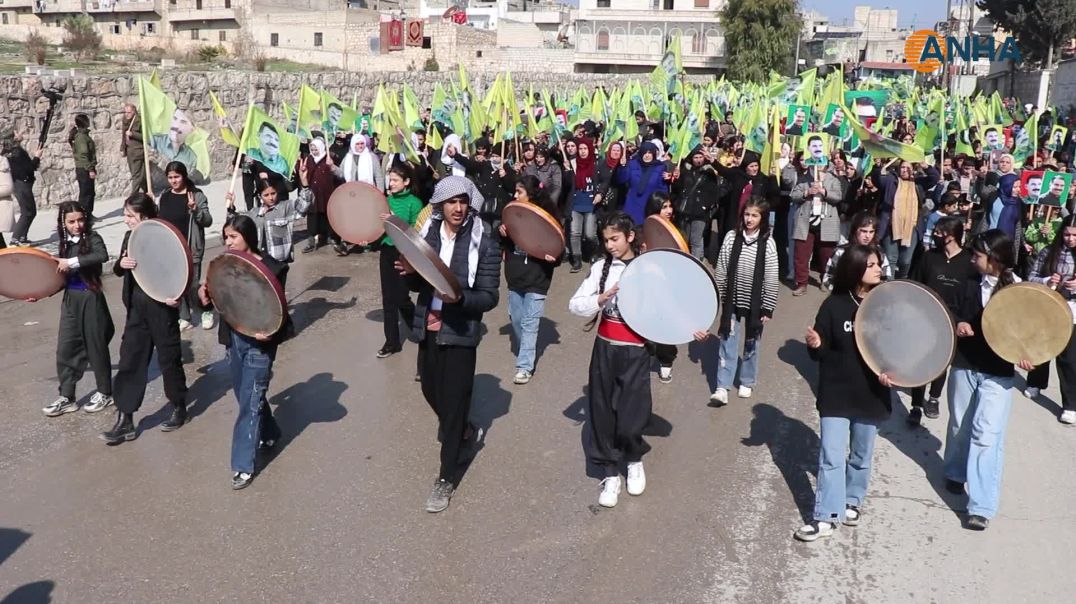 ⁣الآلاف في حلب يطالبون بتحقيق حرية القائد عبد الله أوجلان الجسدية