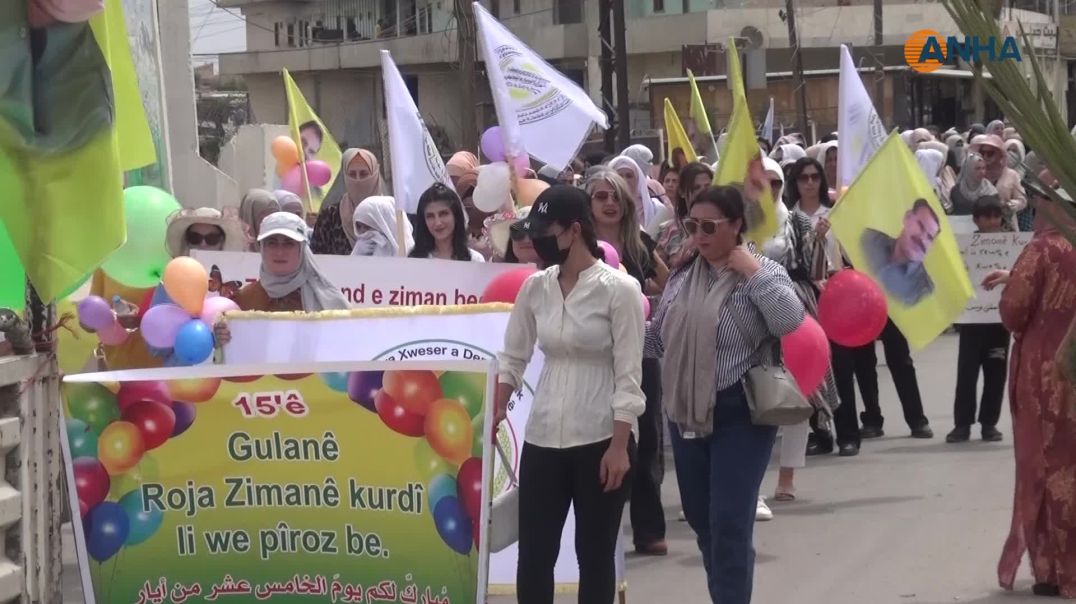 مسيرات جماهيرية حاشدة في الجزيرة تدعو للاعتراف باللغة الكردية دستورياً-جل اغا