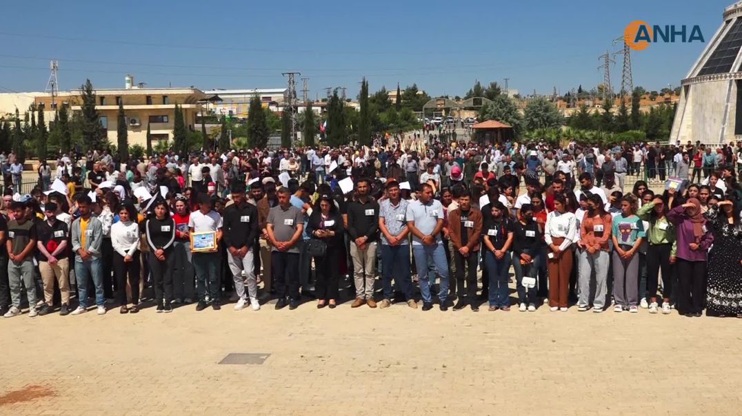 ⁣أهالي الفرات والجزيرة يحيون ذكرى المناضلين علي حيدر كايتان ورضا آلتون - كوباني