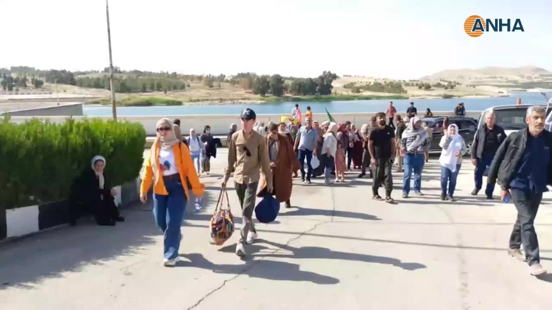 ⁣وصول دفعة جديدة من أهالي مقاطعة الجزيرة إلى سد تشرين