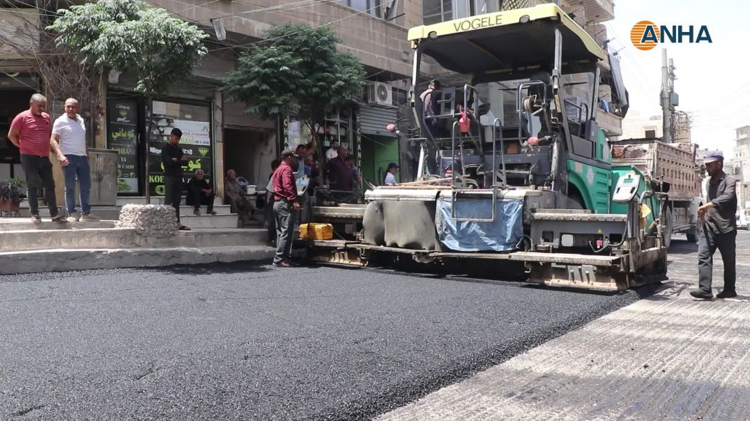 ⁣تعبيد الشوارع في حيي الشيخ مقصود والأشرفية
