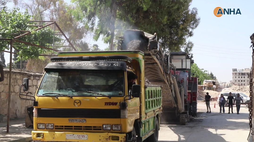 بلدية الشعب تبدأ بتعبيد شوارع الشيخ مقصود والأشرفية في حلب 