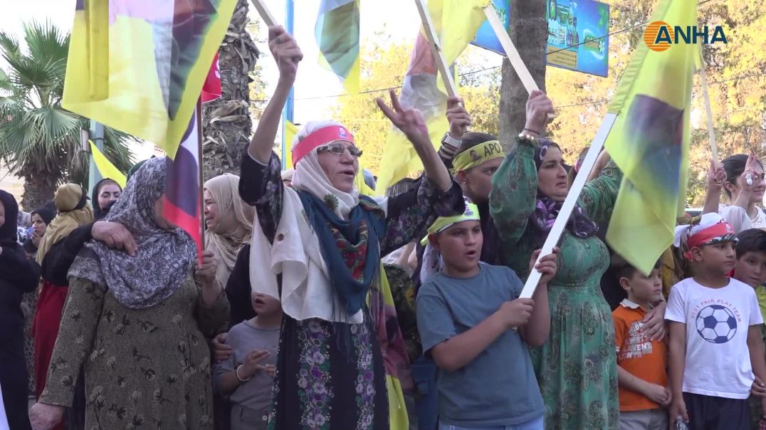 ⁣Gelê Hesekê li dijî tecrîdê meşiya