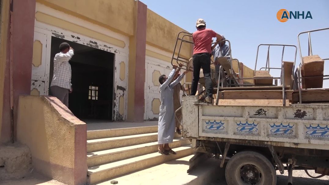 ⁣مواصلة أعمال تجهيز المراكز الامتحانية في مقاطعة الطبقة