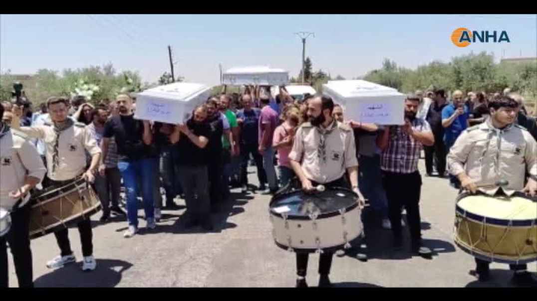 مراسم وداع لضحايا هجوم كنيسة مار إلياس في دمشق والسويداء