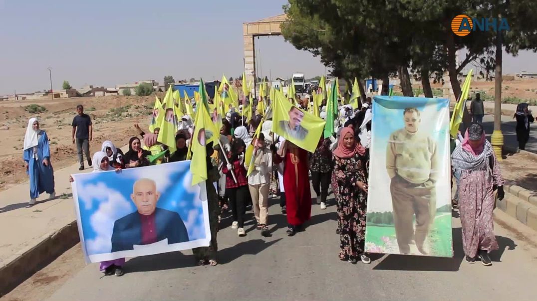 مسيرة جماهيرية في تل براك تطالب بالحرية الجسدية للقائد عبد الله أوجلان