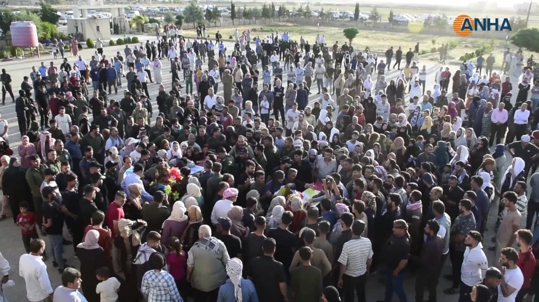 ⁣تشييع جثماني الشهيدين أحمد ومحمد في تل تمر