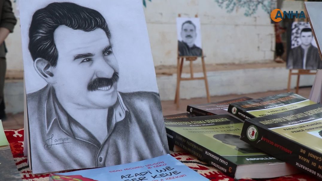 ⁣معرض فني في حلب يبرز دور الفن في نقل تجسيد مقاومة القائد عبد الله أوجلان