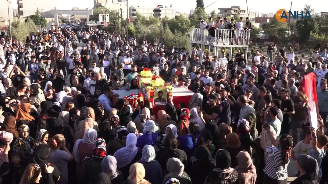 مدينة قامشلو تودع المقاتل في قوات سوريا الديمقراطية الشهيد عكيد تكوشر