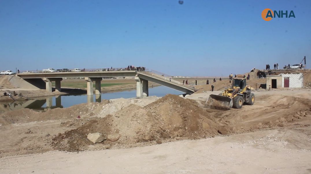 بلدية تل تمر تنشئ طريقاً بديلاً بعد انهيار جسر حيوي على طريق (M4)