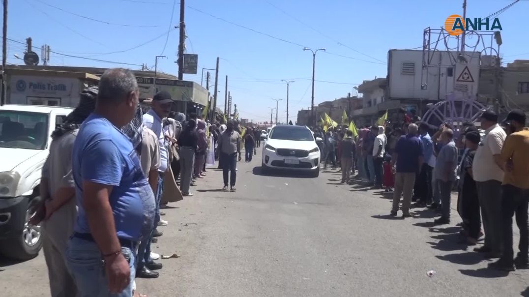 توجّه موكب جثمان القيادي الشهيد نورالدين صوفي من تربه سبيه إلى قامشلو