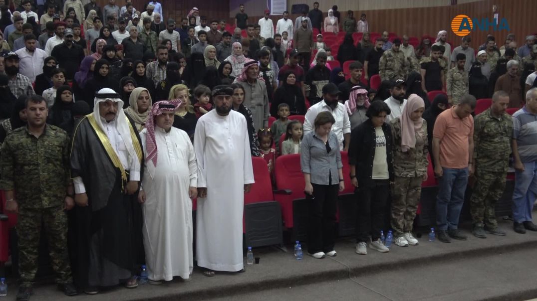 اجتماع قوات الحماية الذاتية مع الأهالي في مدينة الطبقة