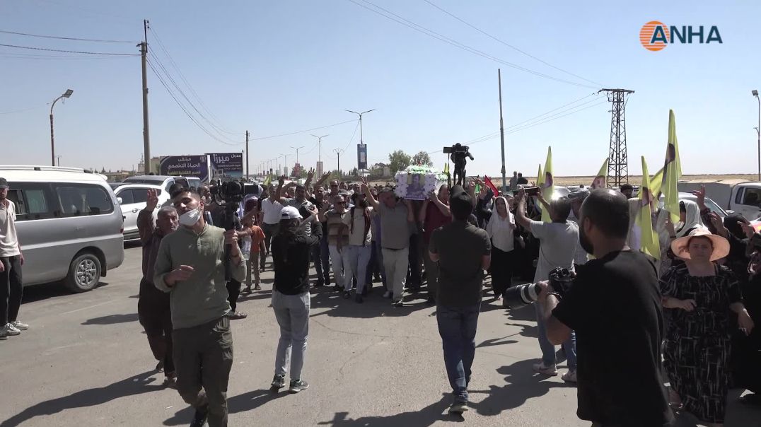 توجّه موكب جثمان القيادي الشهيد نورالدين صوفي من تربه سبيه إلى قامشلو