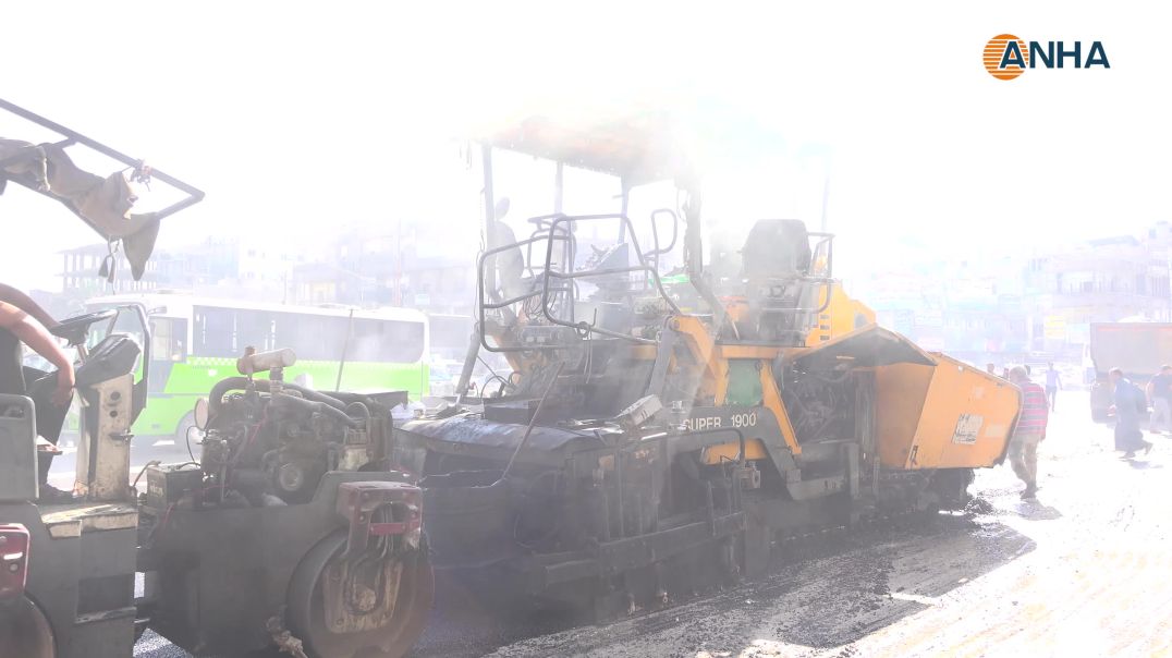 إنجاز 95% من مشروع تزفيت الطرق في الرقة