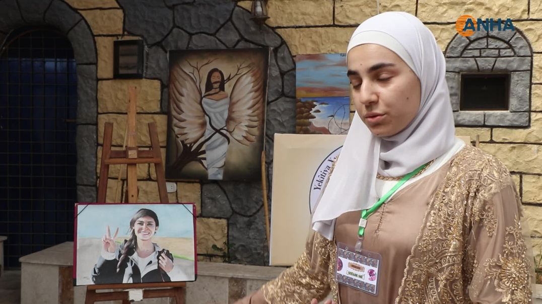 ⁣لوحة فنية تُجسد ابتسامة النصر وتُخلّد نضال الصحفية جيهان بلكين