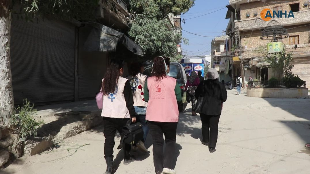 ⁣إهداء الورود للنساء في حلب ودورة توعوية للرجال في الشدادي