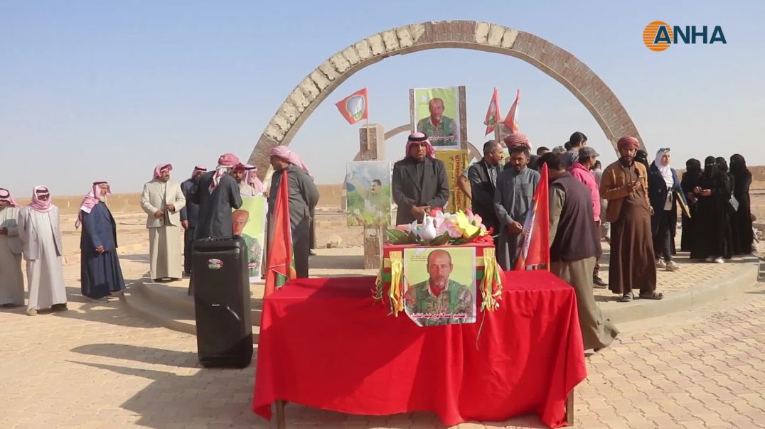 ⁣تشييع جثمان مقاتل قسد أحمد الخليف في ريف دير الزور