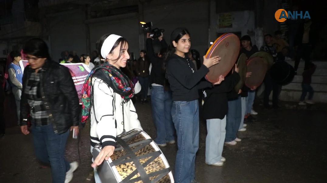 شبيبة حلب يتظاهرون للمطالبة بحرية القائد عبد الله أوجلان الجسدية