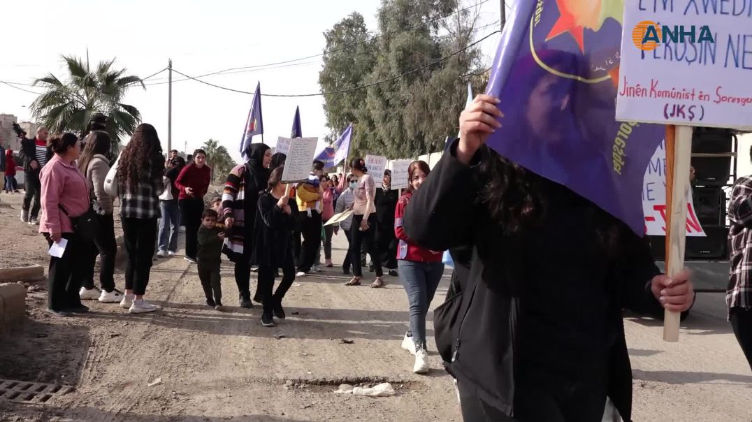 ⁣رسالة 4 مسيراتٍ في اليوم العالمي لمناهضة العنف ضد المرأة: سنبني حياة حرة-قامشلو