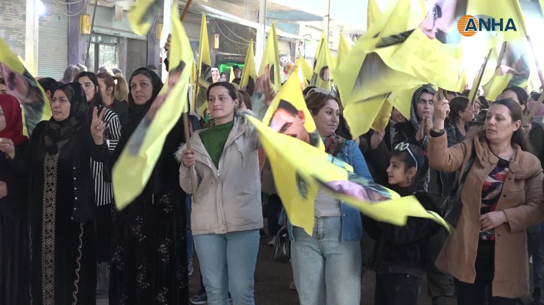 ⁣مسيرات شعبية تطالب بالحرية الجسدية للقائد عبد الله أوجلان وحقّه في الأمل-درباسية