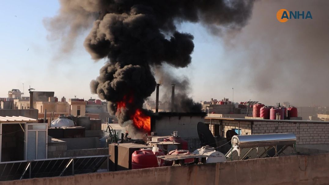 Di rafîneya kalorîferê ya avahiyeke Qamişloyê de şewat