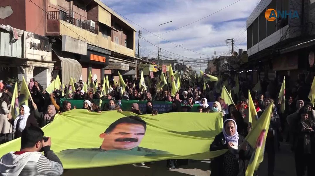 ⁣Bi hezaran şêniyên kantona Cizîrê azadiya Rêber Apo xwestin