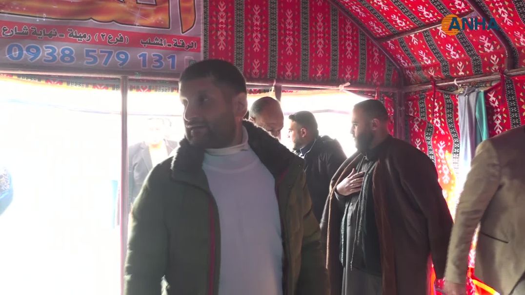 تقديم واجب العزاء لذوي مقاتل في قوات الدفاع الشعبي بمقاطعة الرقة