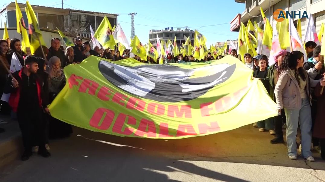 ⁣Şêniyên Firatê ji bo azadiya fîzîkî ya Rêber Abdullah Ocalan meşiyan