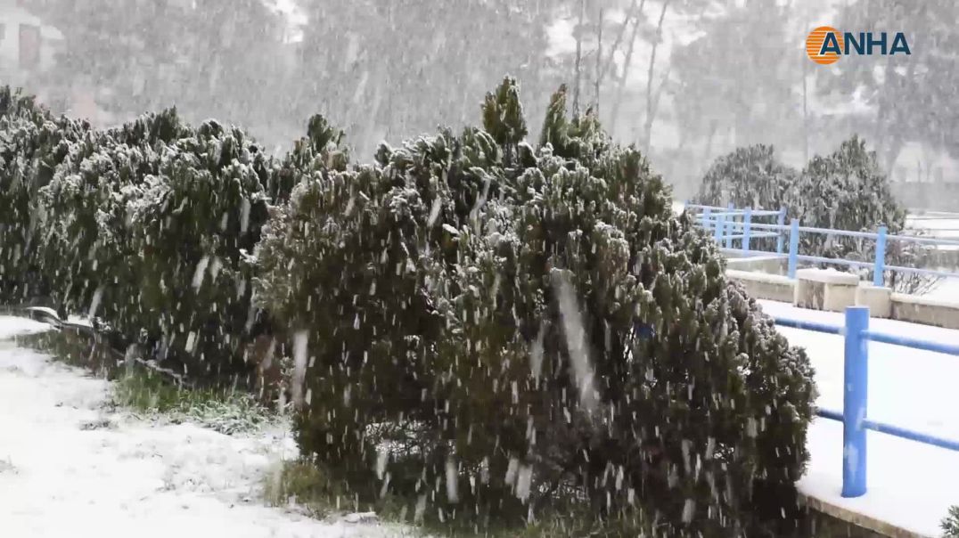 هطولات ثلجية في معظم مناطق إقليم شمال وشرق وسوريا-تل تمر