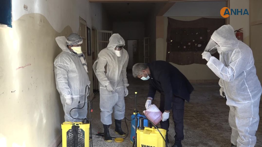 حملة تعقيم في مدراس إقليم شمال وشرق سوريا للوقاية من الأمراض الموسمية