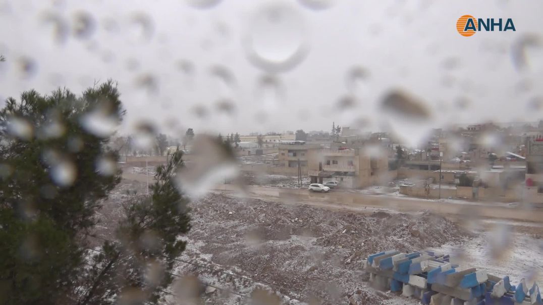 هطولات ثلجية في معظم مناطق إقليم شمال وشرق وسوريا-حسكة