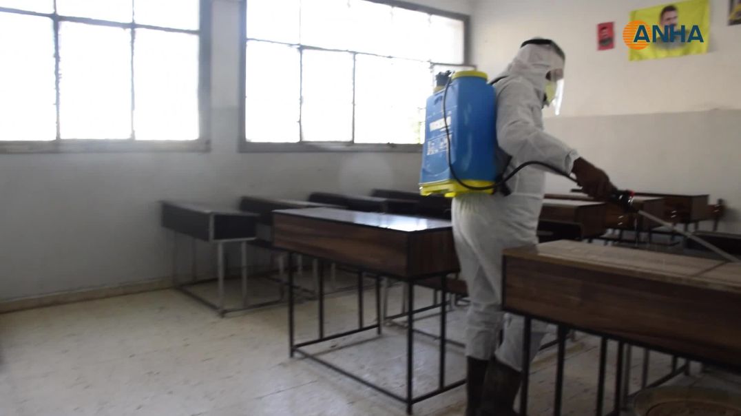 ⁣حملة تعقيم للمدارس بمدينة تل تمر للحد من انتشار الأمراض الموسمية