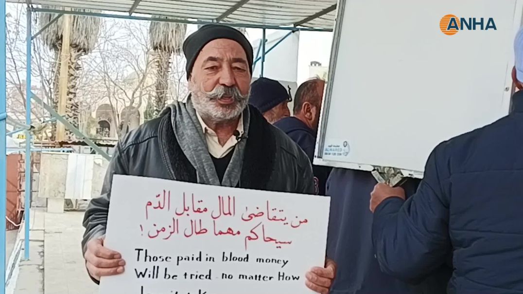 ⁣وقفة تضامنية في السويداء مع أهالي روج آفا ضد هجمات مرتزقة الحكومة المؤقتة