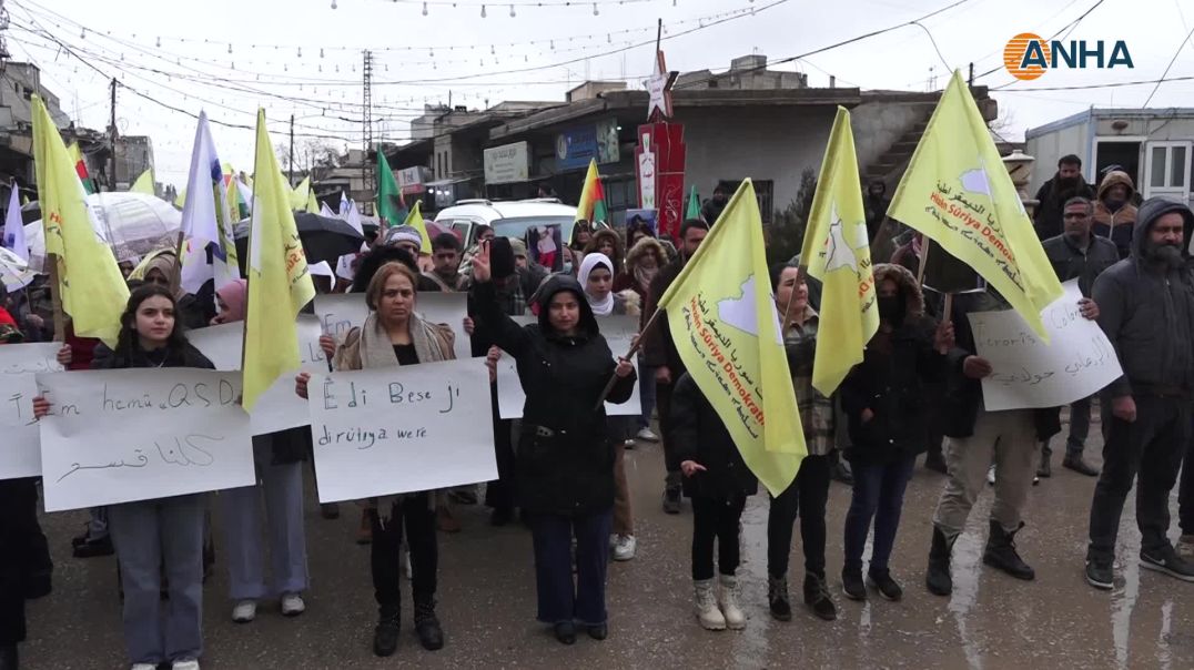 ⁣مسيرات داعمة لقسد ومنددة بالهجمات على شمال وشرق سوريا - عامودا