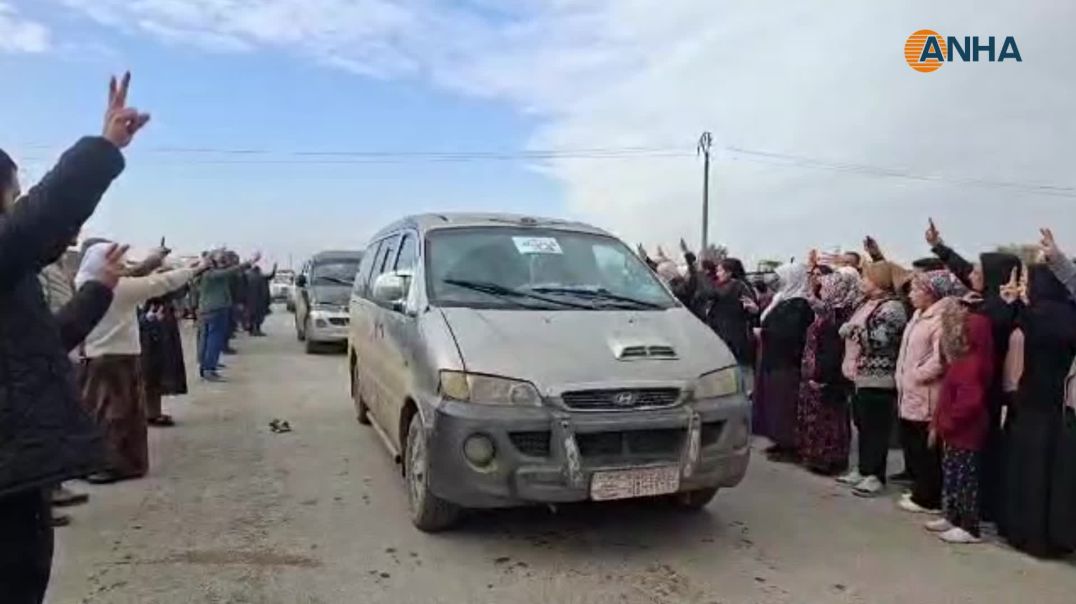 عودة قافلة أهالي الجزيرة وجرحى حيّي الشيخ مقصود والأشرفية إلى الحسكة