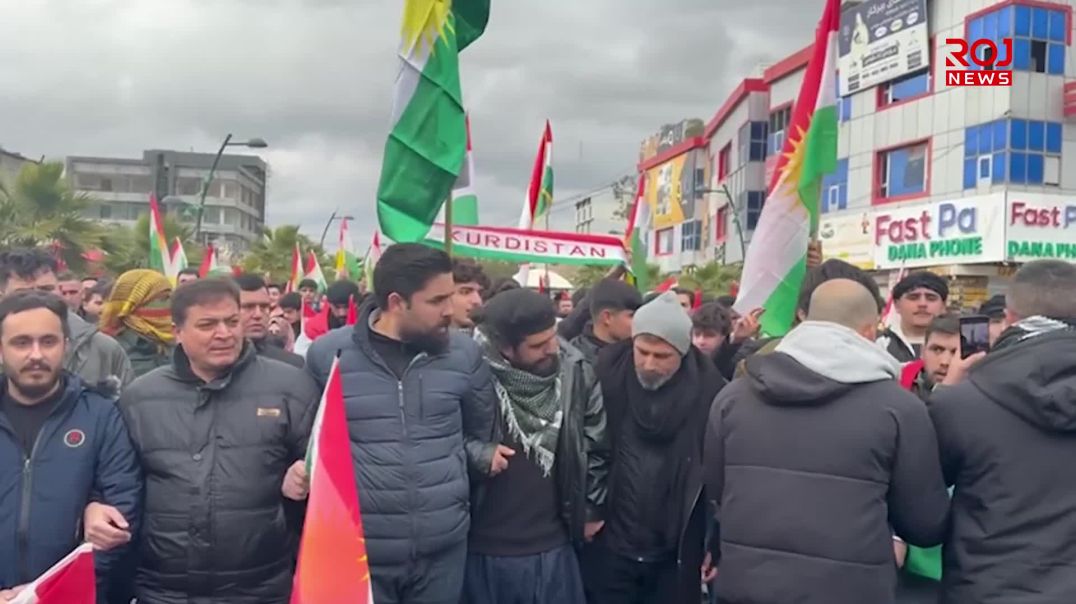 Ji Germiyan heta Silêmanî û Hewlêrê sed hezaran kes ji bo Rojava qîr dikin